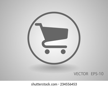 Icono plano de la gráfica de compras
