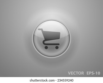 Flat icon of shopping chart