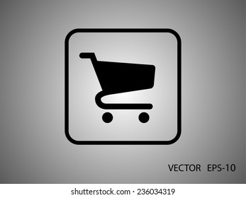 Icono plano de la gráfica de compras