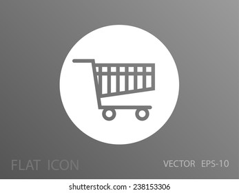 Icono plano de la gráfica de compras