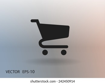 Icono plano de la gráfica de compras