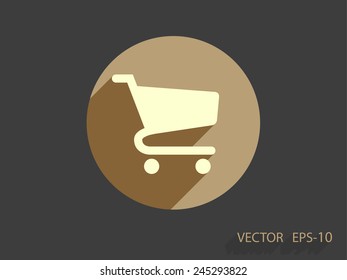 Icono plano de la gráfica de compras