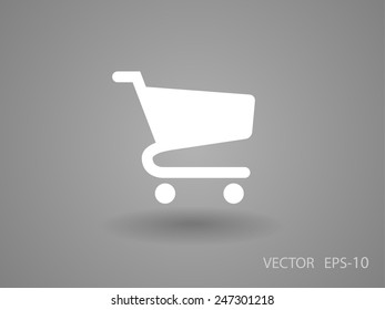 Icono plano de la gráfica de compras