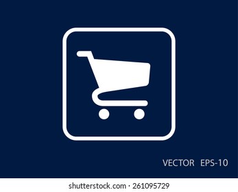 Icono plano de la gráfica de compras