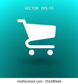 Icono plano de la gráfica de compras