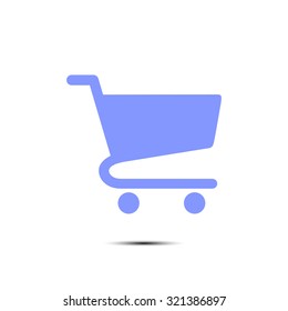 Flat icon of shopping chart