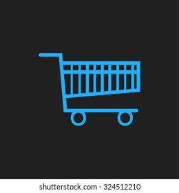 Flat icon of shopping chart