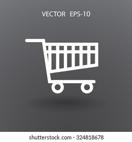 Icono plano de la gráfica de compras