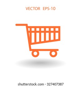 Icono plano de la gráfica de compras