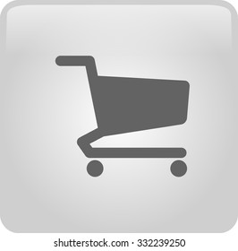 Flat icon of shopping chart