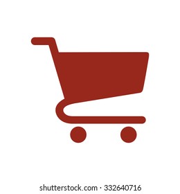 Flat icon of shopping chart