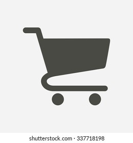Flat icon of shopping chart