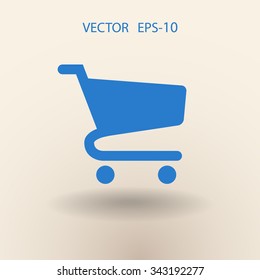 Icono plano de la gráfica de compras