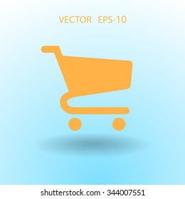 Ícone plano do gráfico de compras