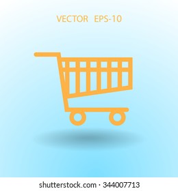 Icono plano de la gráfica de compras