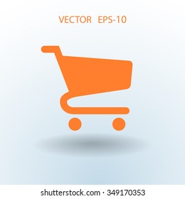 Icono plano de la gráfica de compras