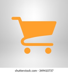 Flat icon of shopping chart