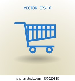 Icono plano de la gráfica de compras