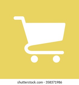 Flat icon of shopping chart