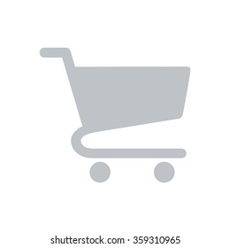 Flat icon of shopping chart