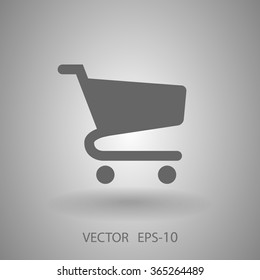 Icono plano de la gráfica de compras