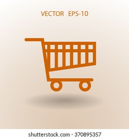 Icono plano de la gráfica de compras