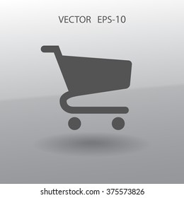 Icono plano de la gráfica de compras