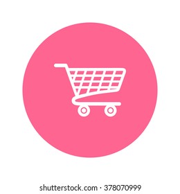 Flat icon of shopping chart