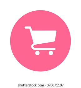 Flat icon of shopping chart