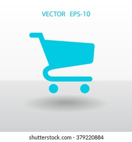 Icono plano de la gráfica de compras