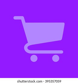 Flat icon of shopping chart