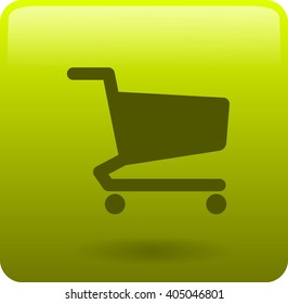 Flat icon of shopping chart