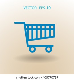 Icono plano de la gráfica de compras