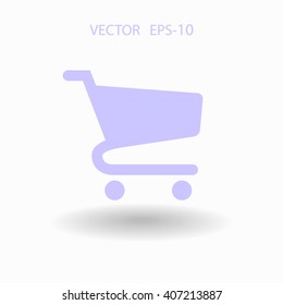 Icono plano de la gráfica de compras