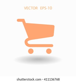 Icono plano de la gráfica de compras