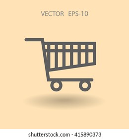 Icono plano de la gráfica de compras