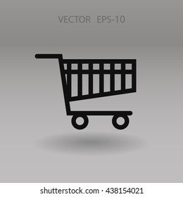 Icono plano de la gráfica de compras