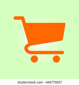 Flat icon of shopping chart