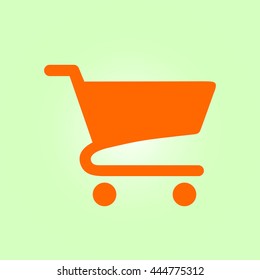 Flat icon of shopping chart