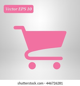Flat icon of shopping chart