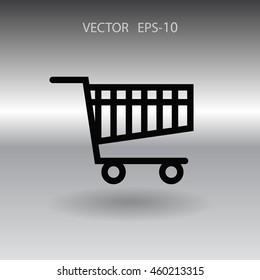 Icono plano de la gráfica de compras