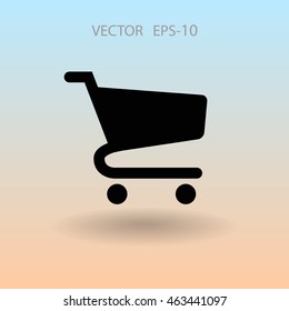Icono plano de la gráfica de compras