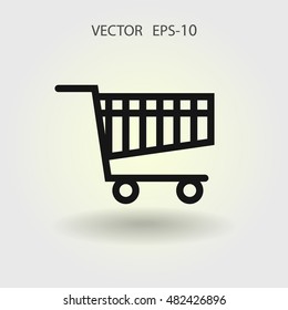 Icono plano de la gráfica de compras