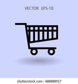 Icono plano de la gráfica de compras