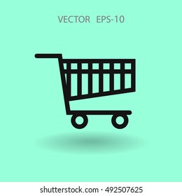 Icono plano de la gráfica de compras