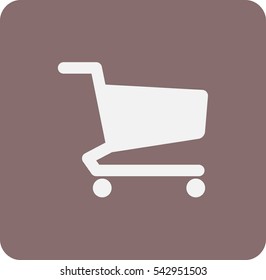 Flat icon of shopping chart