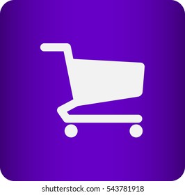 Flat icon of shopping chart