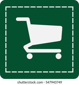 Flat icon of shopping chart