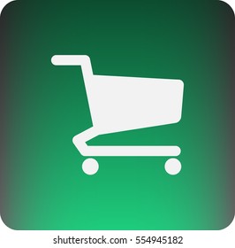 Flat icon of shopping chart
