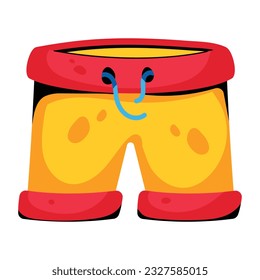 Icono plano de pantalones cortos 